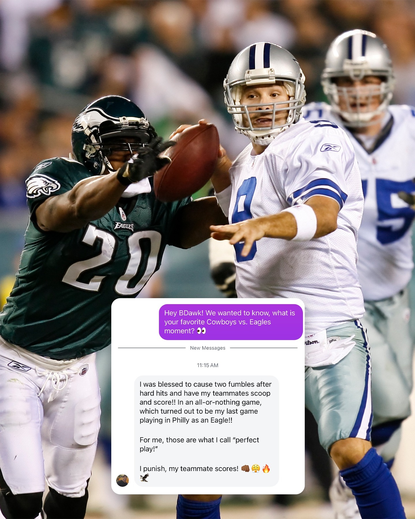 Instagram post by @eagleshistory for Philadelphia Eagles. Caption reads: They didn’t disappoint.