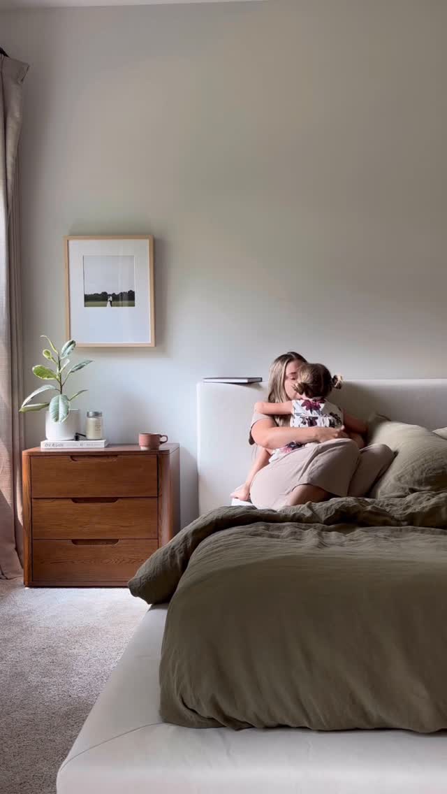 Instagram post by @emmajwassink for Silk & Snow. Caption reads: With three kids in and out of our room all day, we....