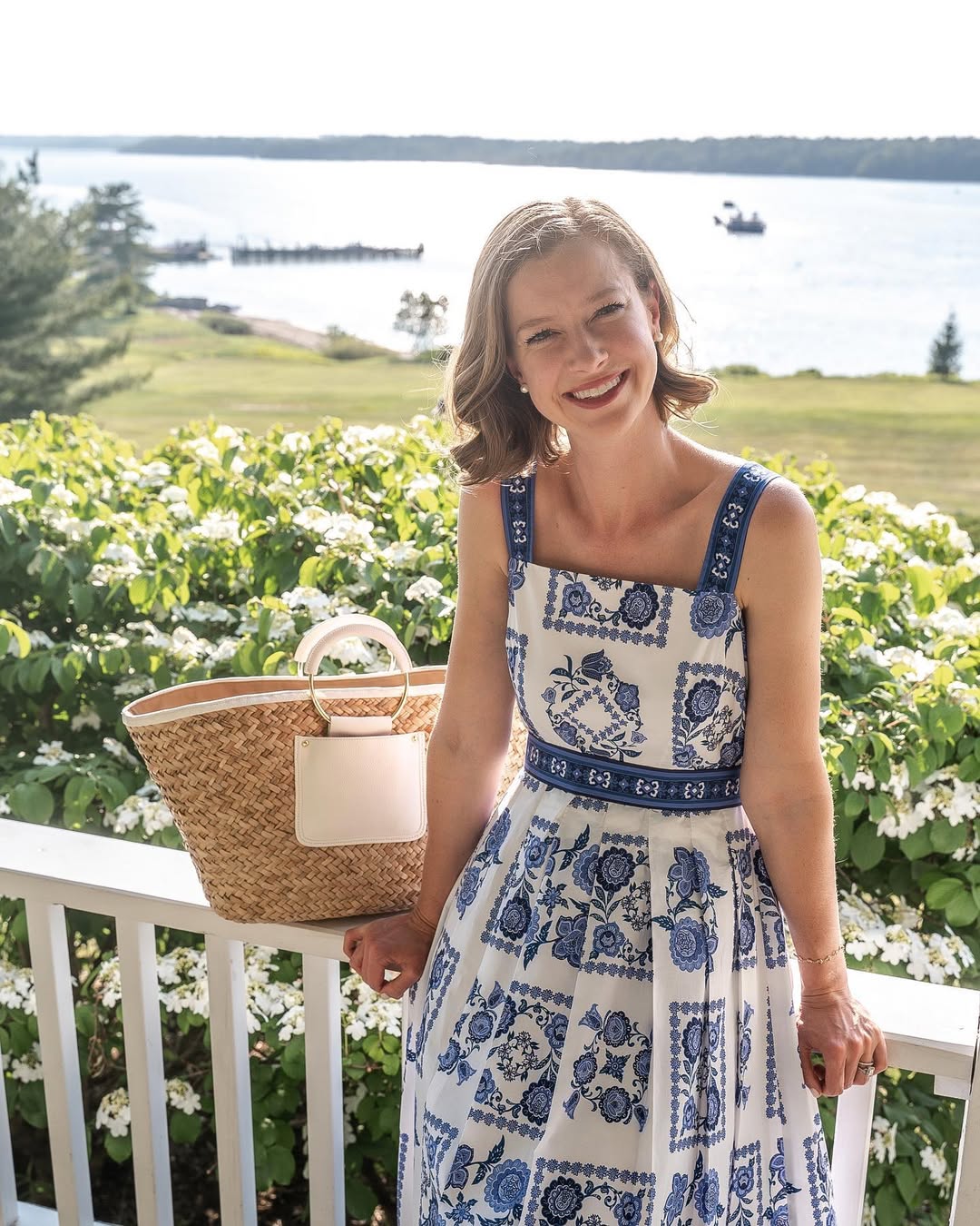 Instagram post by @stacieflinner for Talbots. Caption reads: Welcome June! This month I'm embracing summer....