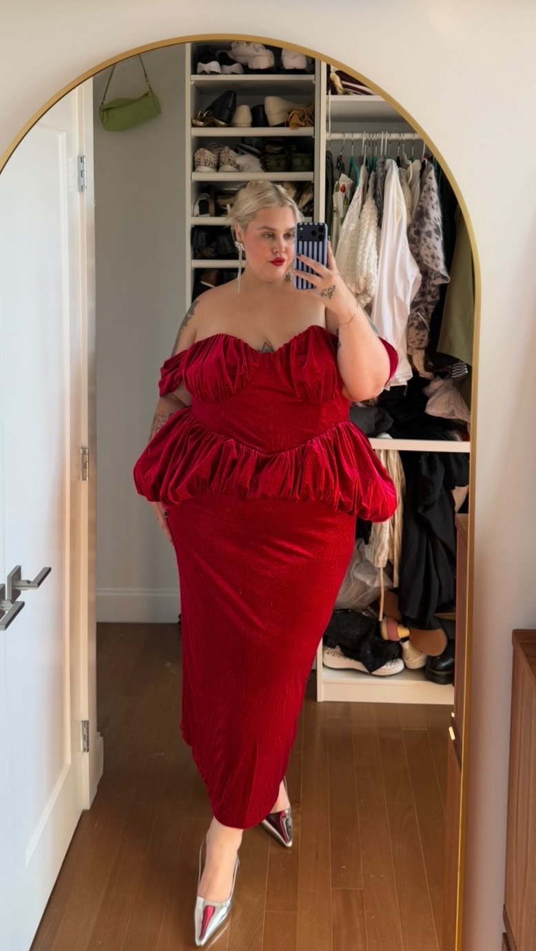 Instagram post by @theabbybible for ELOQUII. Caption reads: Never imagined I’d be LOVING not one but two....