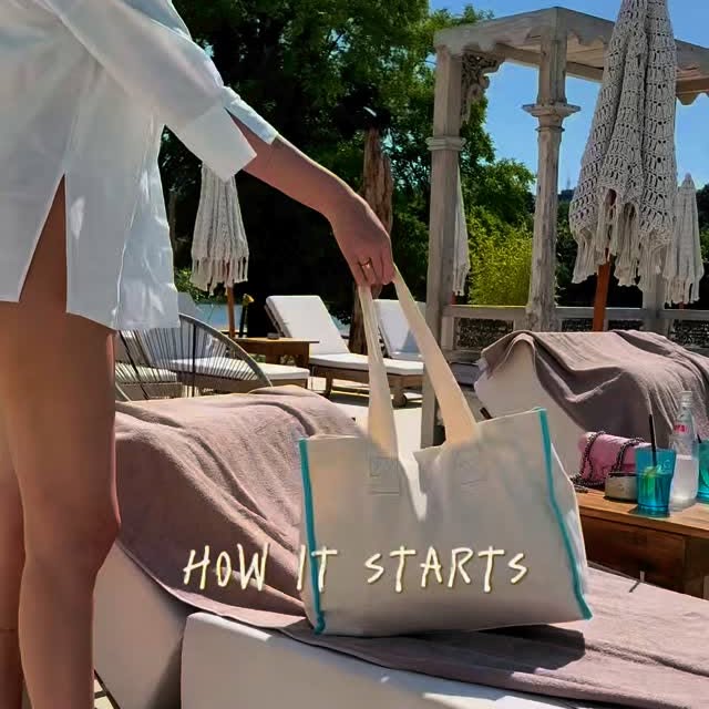 Instagram post by @lauragiurcanu for Triumph UK. Caption reads: from pool day to date night 🌞 style your favorite....