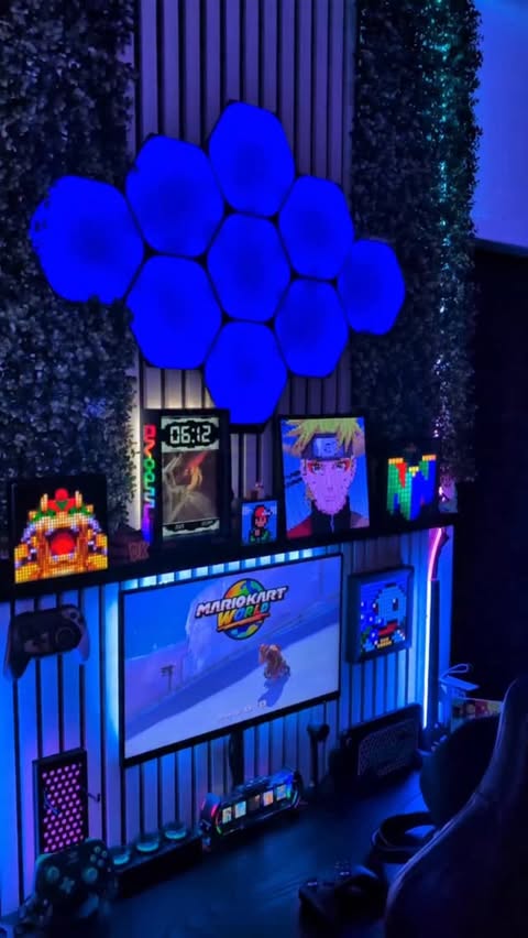 Instagram post by @amauris.rm for Nanoleaf. Caption reads: 🎉 Loving my Nanoleaf vibe! 😍 Don’t miss out—grab....