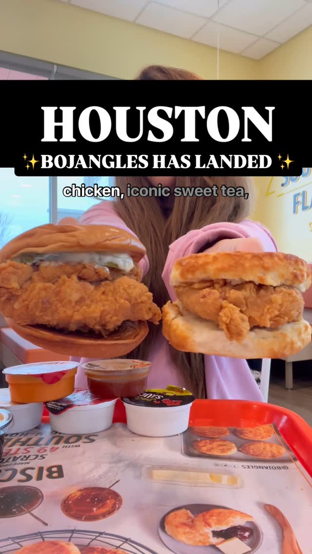 Instagram post by @thathoustonmom for Bojangles. Caption reads: Heyyy Houston! @bojangles hand breaded chicken,....