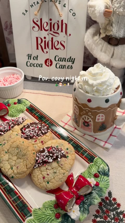 Instagram post by @christmas.dreamingg for Treehut. Caption reads: Pov: Cozy night in using the Mistletoe Magic....