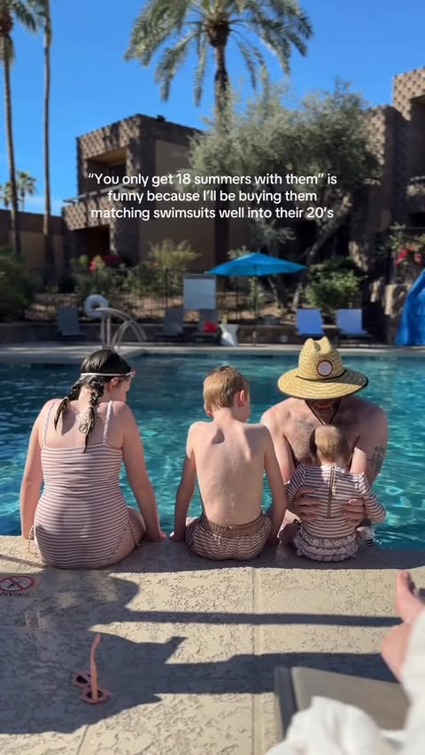 Instagram post by @tealacravy for Caden Lane. Caption reads: [...] watching the 3 of them swim in their....