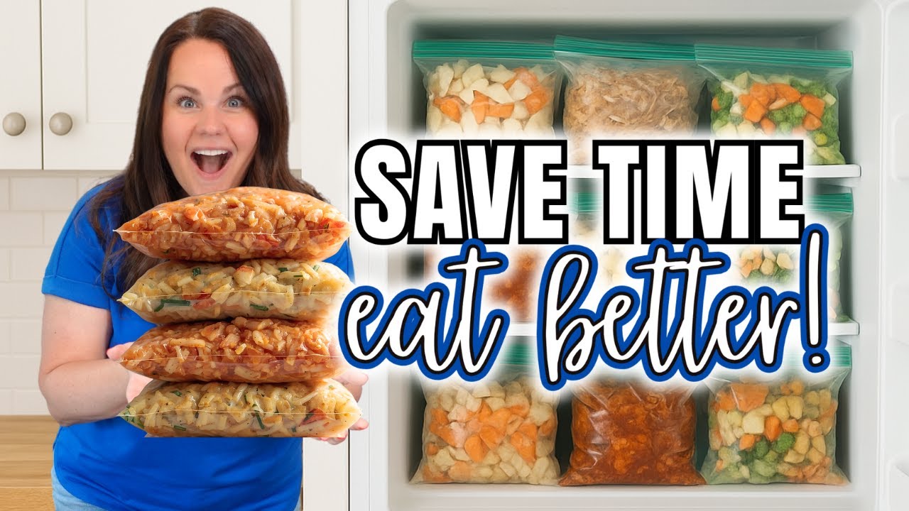 YouTube post by @FeedingtheByrds for RMS Beauty. Caption reads: EASY Slow Cooker FREEZER Meals for BUSY nights |....