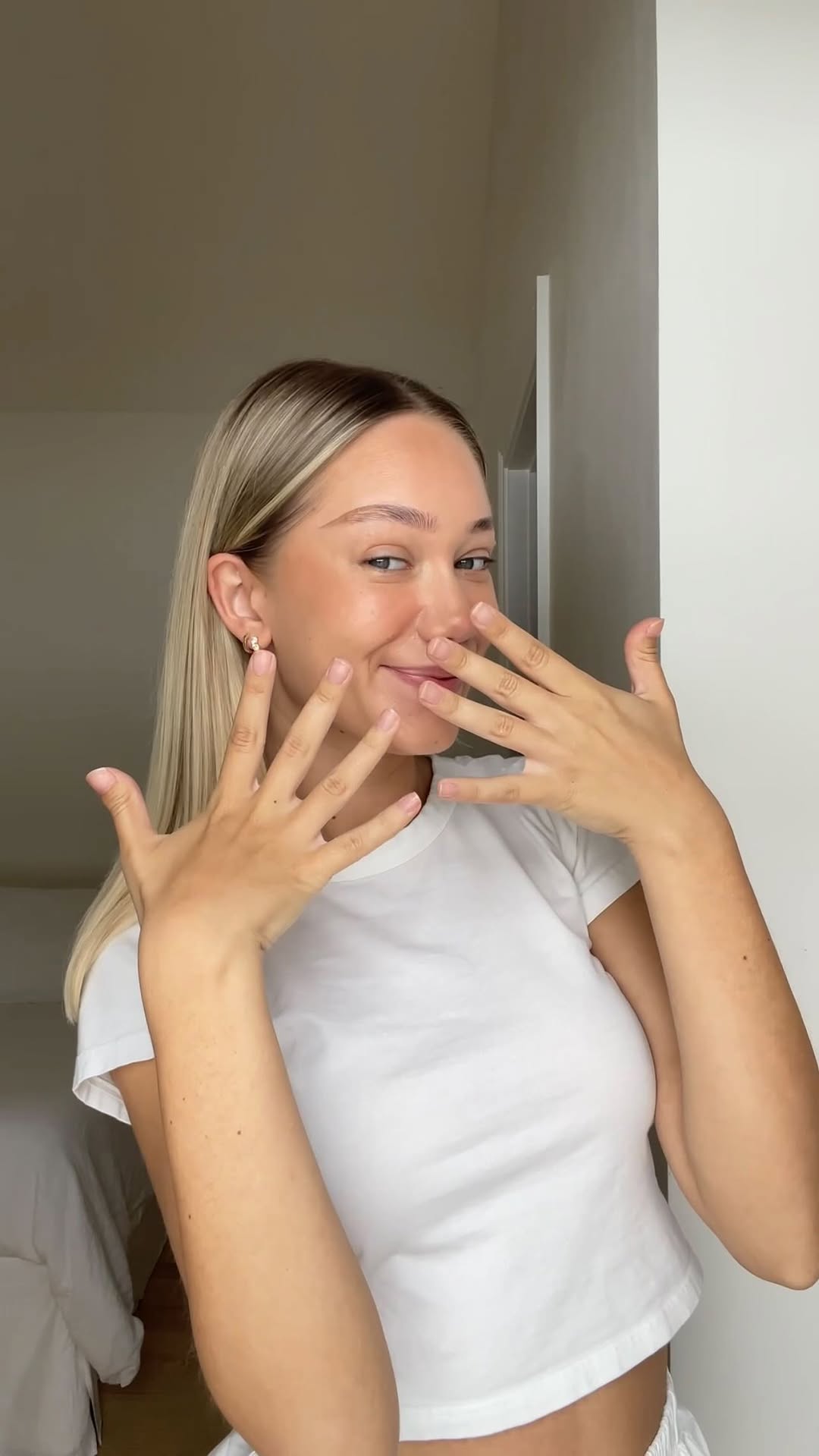 Instagram post by @cerecampbell for Le Mini Macaron. Caption reads: the secret to the perfect clean girl nails 🌟 find....