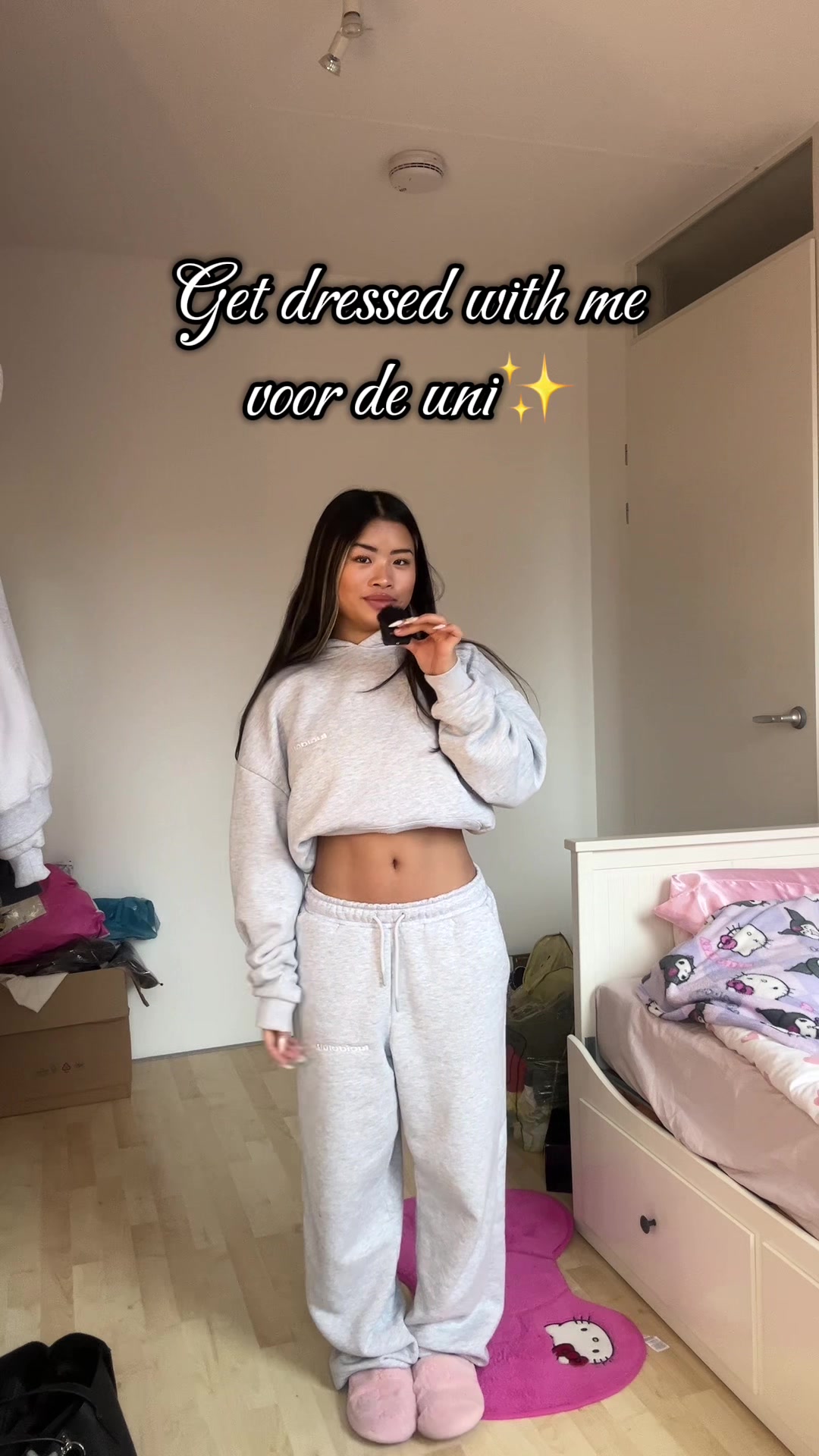 TikTok post by @urasianbro for Lucid Club. Caption reads: [...] with me✨🤍 jeans and tracksuit from @Lucid....