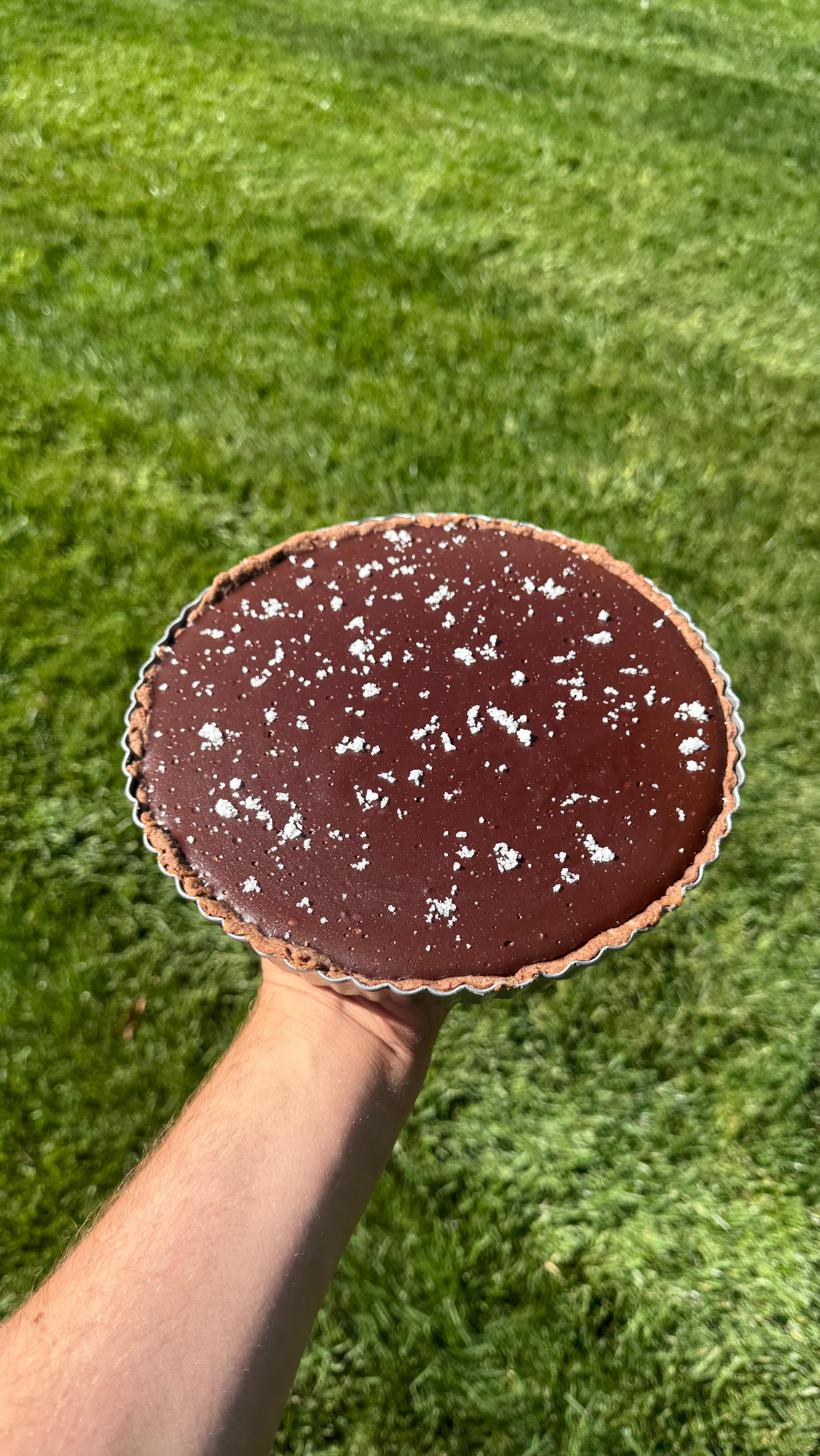 Instagram post by @sethboylan for Califia Farms. Caption reads: Chocolate Budino & Coffee Tart made with....