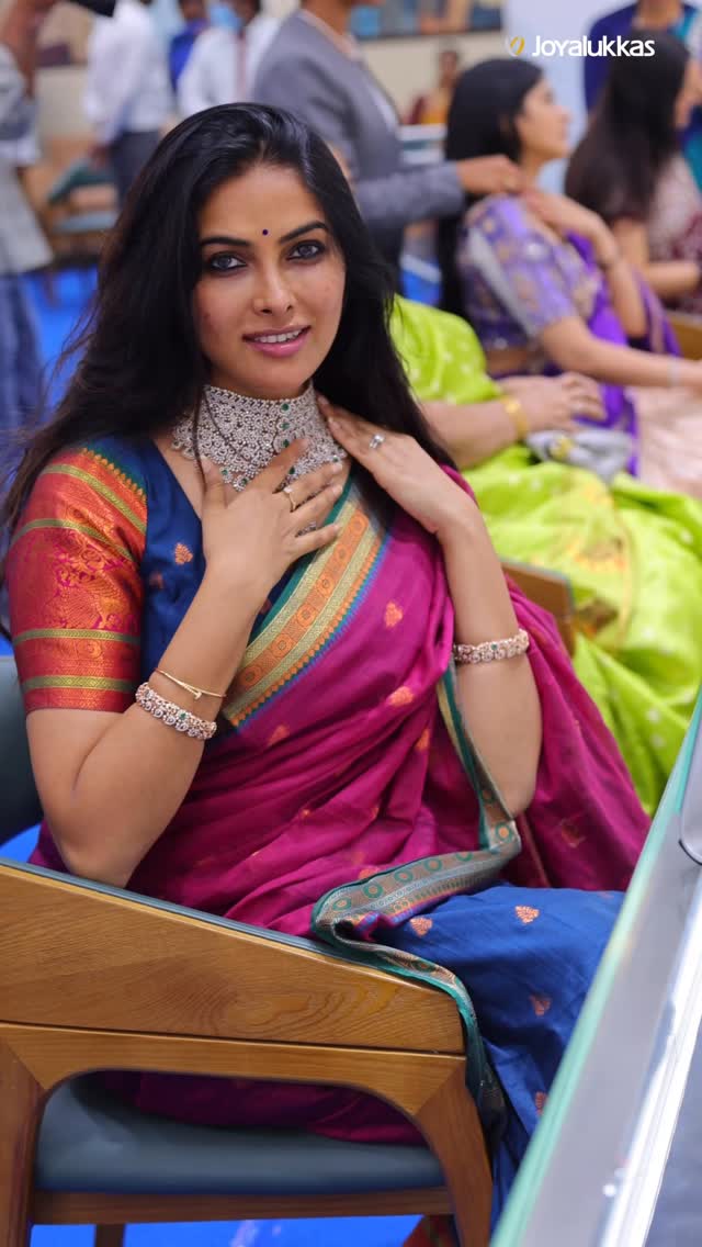 Instagram post by @actordivi for Joyalukkas. Caption reads: Welcome to  Rayalaseema biggest Diamond Shopping....