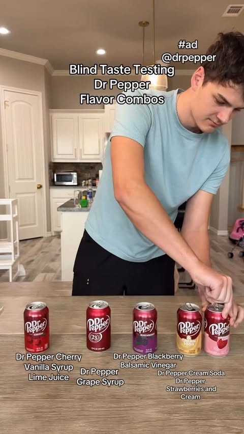 Instagram post by @sweetmamamadeline for Dr Pepper. Caption reads: #ad I was not expecting these Dr Pepper combos to....