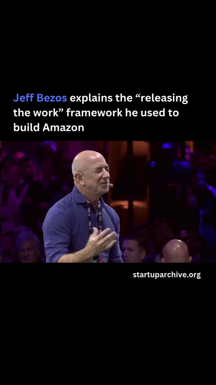 Instagram post by @startuparchive_ for Reuters. Caption reads: In the early days of Amazon, Jeff Bezos had too....