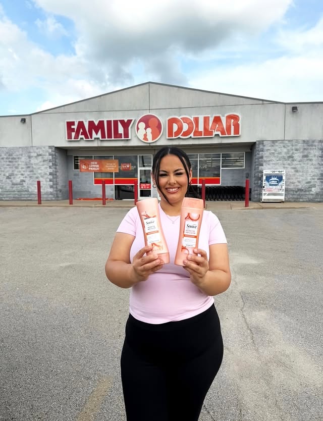 Instagram post by @erika_juliannaa for SoFabMedia. Caption reads: #ad #SuavePartner Healthy-looking, salon-inspired....