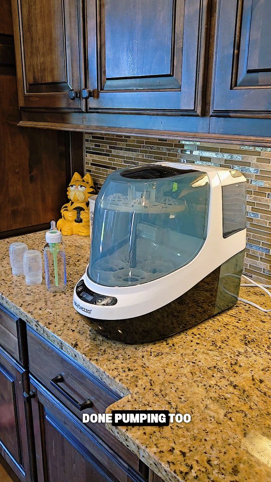 Instagram post by @couponwithashleyb for Baby Brezza. Caption reads: If you're going to splurge, let it be on this! The....