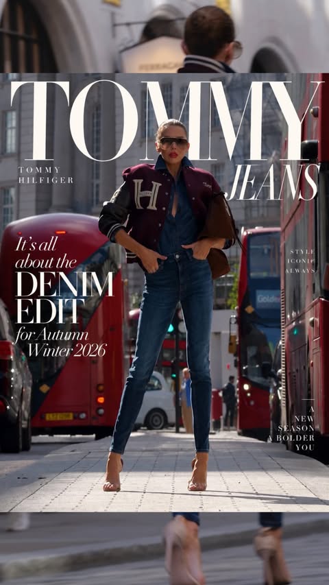 Instagram post by @thelaurablair for Tommy Hilfiger. Caption reads: [...] 👖Double denim, double trouble.....