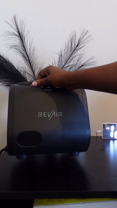Instagram post by @felecia.monique for RevAir • Reverse-Air Dryer. Caption reads: SIMPLE, EASY, and PAIN FREE thank ya @myrevair we....