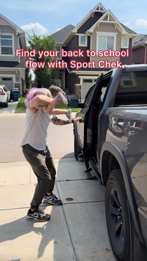 Instagram post by @ownitdad for Sport Chek. Caption reads: [...] and backpacks it can feel like a lot.....