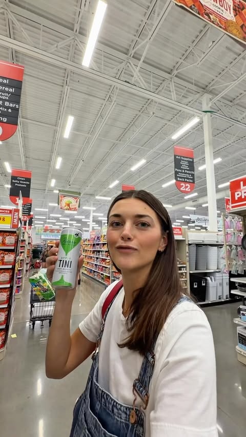 Instagram post by @georgiawellman for Recess. Caption reads: [...] apple-flavored drink y’all and the....