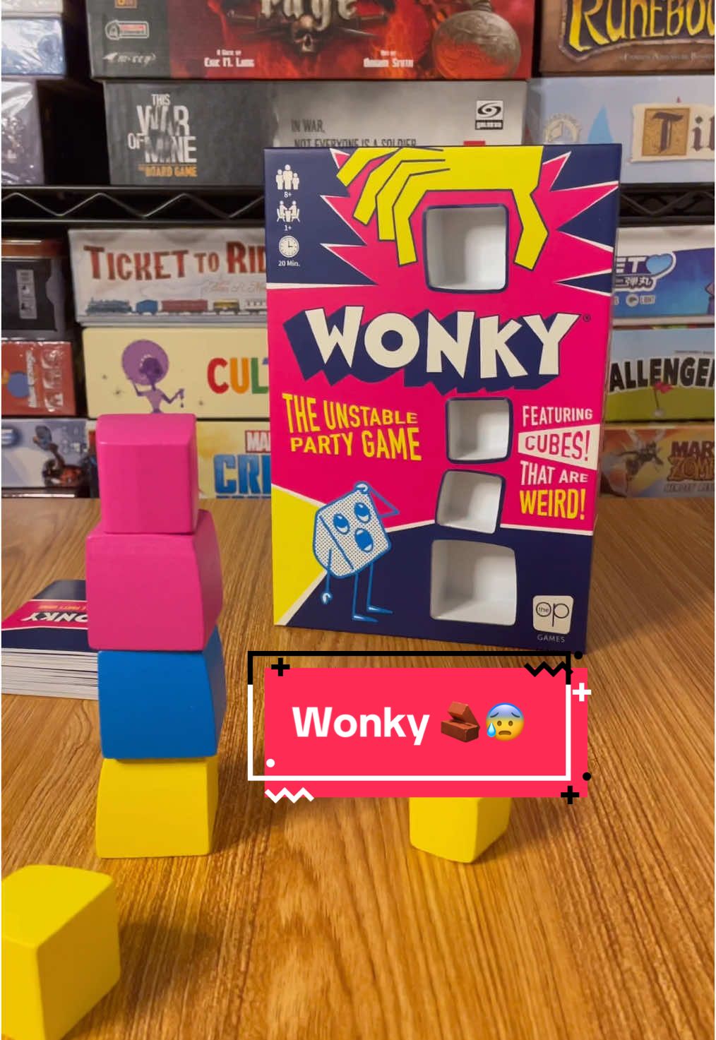 TikTok post by @tiktokboardgames for The Op Games. Caption reads: [...] This awesome game was created by @The Op....