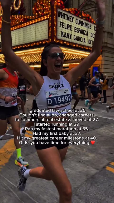 Instagram post by @trackclubbabe for Mizuno USA. Caption reads: ❤️A REMINDER THAT YOU ARE RIGHT ON TIME❤️

It’s so....