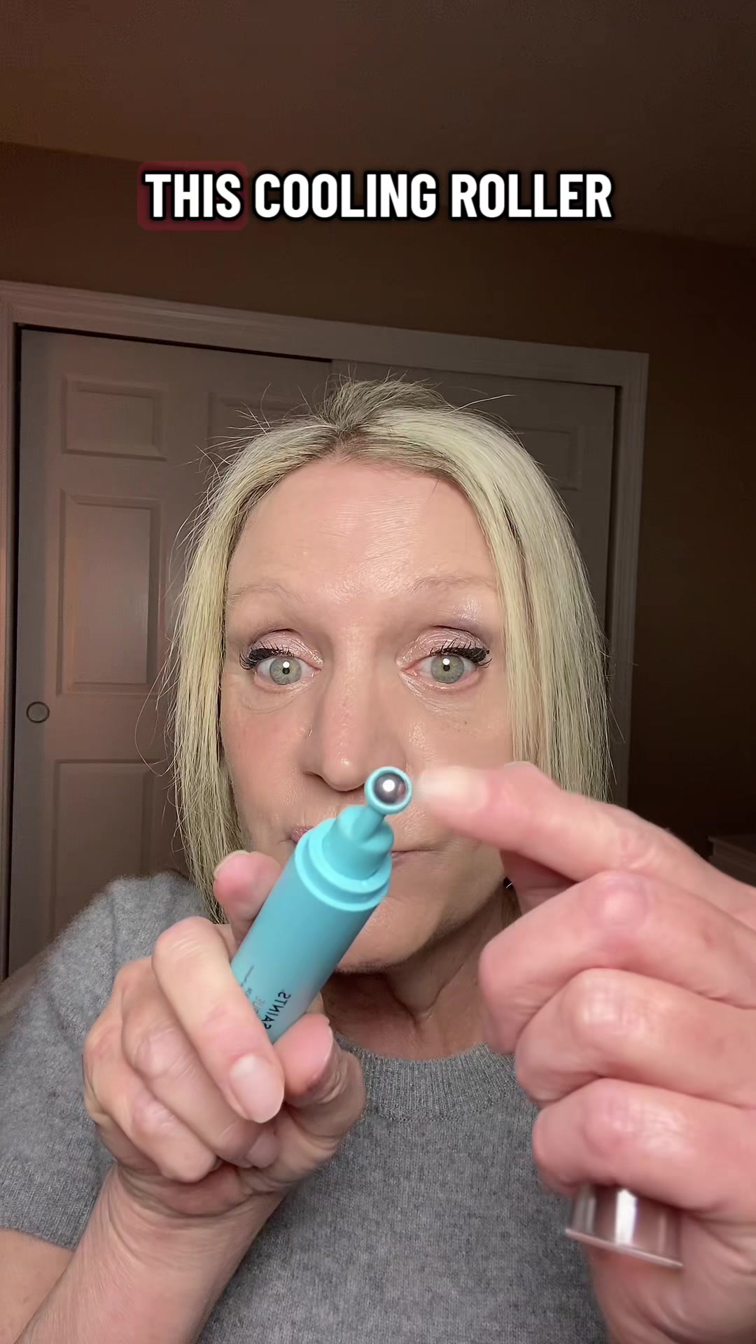 TikTok post by @liciamerritt for Eight Saints Skincare. Caption reads: [...] #undereyes #skincareroutine @Eight Saints....