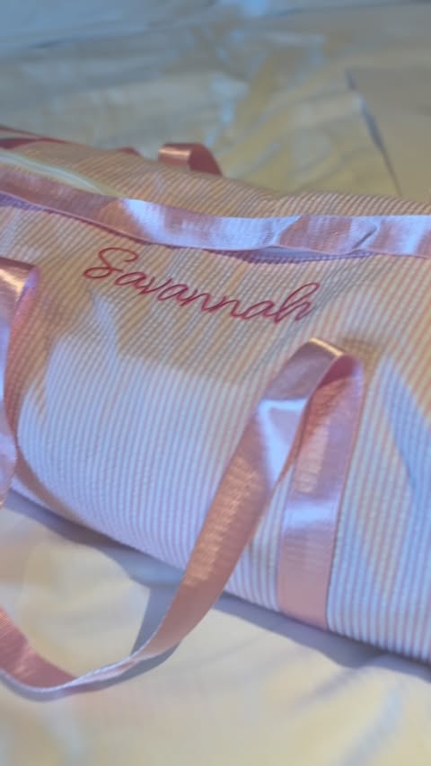 Instagram post by @swain_family_adventure for Callie Gifts. Caption reads: [...] is this personalised bag from Callie Gifts,....
