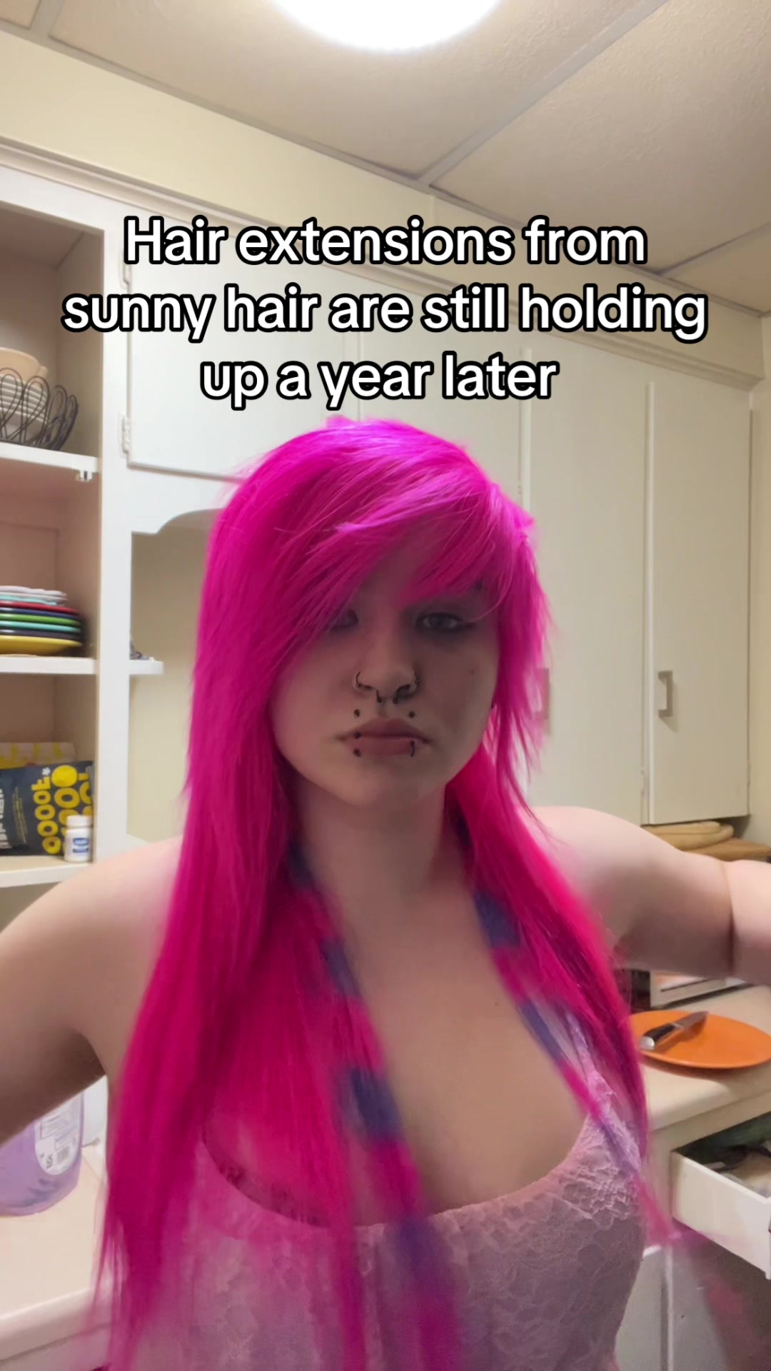 TikTok post by @ac1d1cc0r3 for Sunny Hair. Caption reads: @sunnyhairofficial #sunnyhair #sunnyhairextentions....