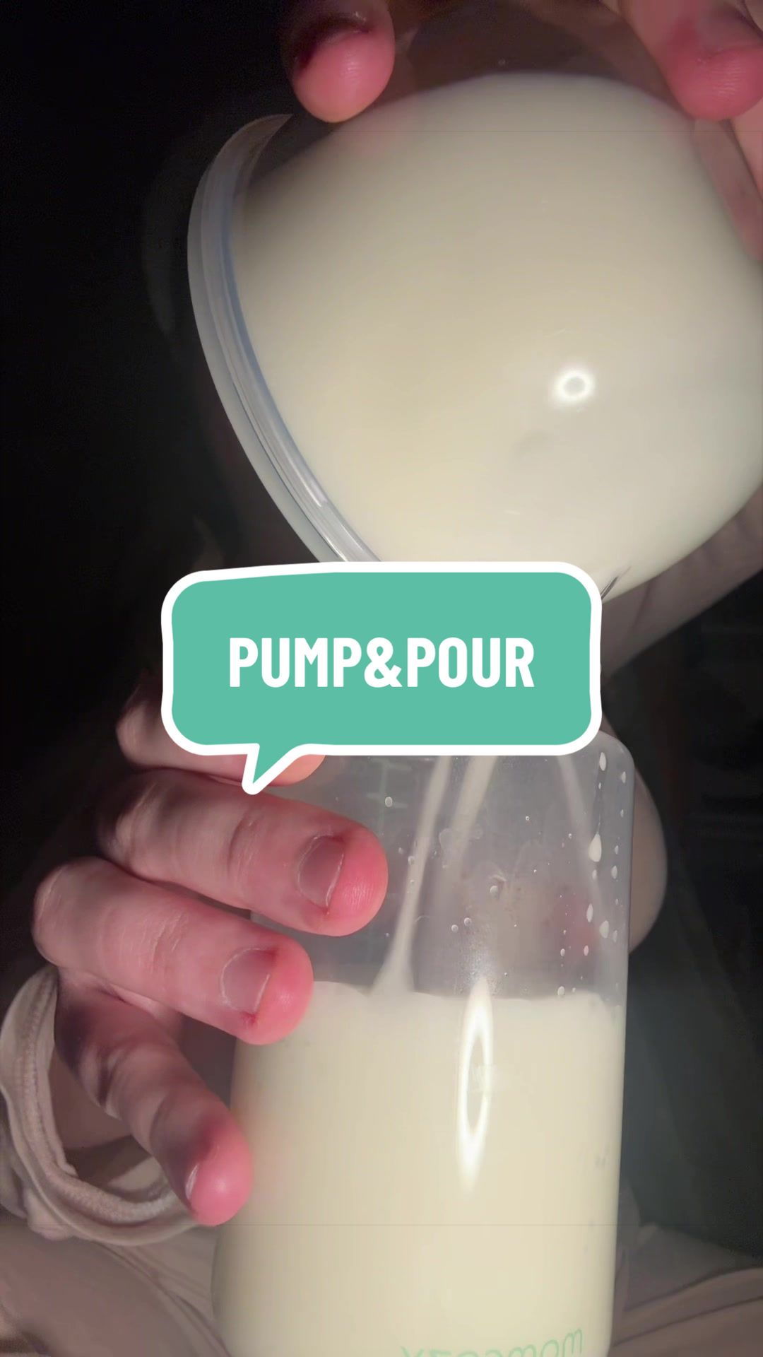 TikTok post by @joceymarkert for Legendairy Milk. Caption reads: [...] tell what side the baby ate on? 🤣....