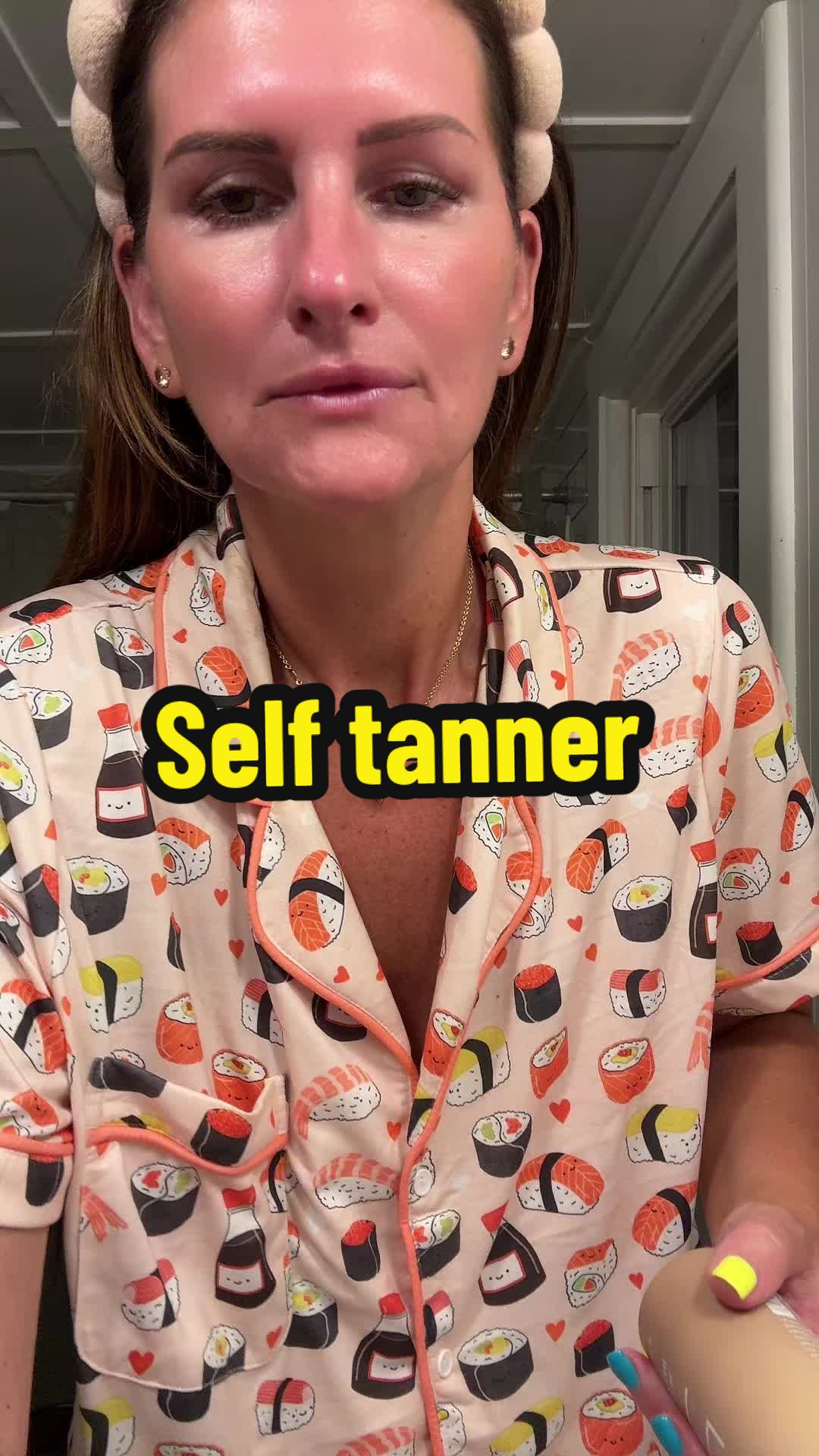 TikTok post by @cbrickard for Peta Jane Beauty. Caption reads: [...] #petajane #selftanner @Peta Jane Beauty .