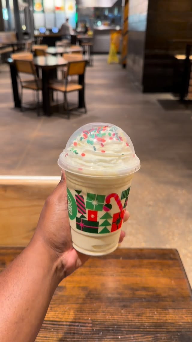 Instagram post by @dreindallas for Shake Shack. Caption reads: If holiday spirit was a milkshake, @shakeshack....