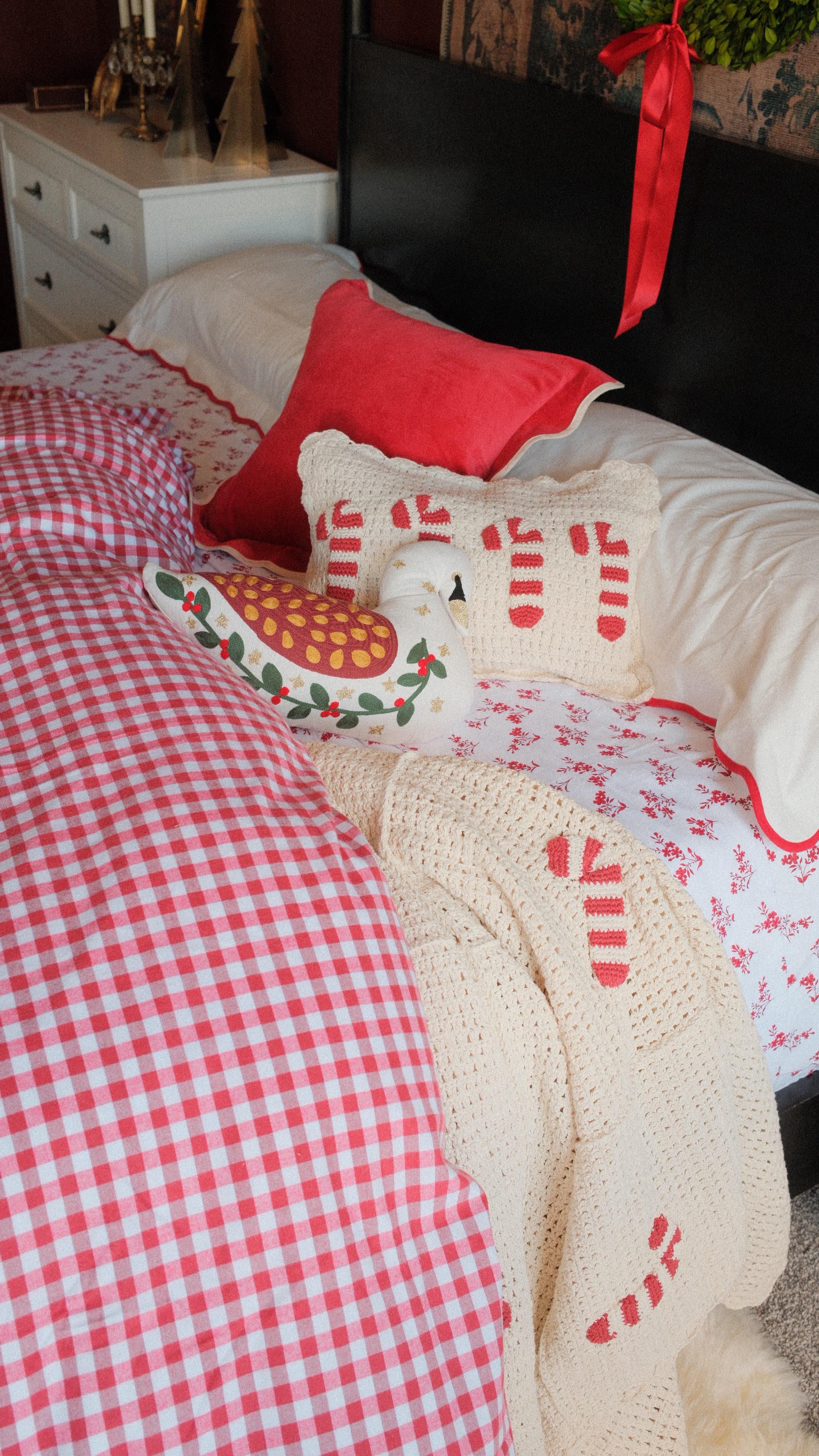 Instagram post by @peonyandhoney for Garnet Hill. Caption reads: Comment RED for links!  There’s something so....