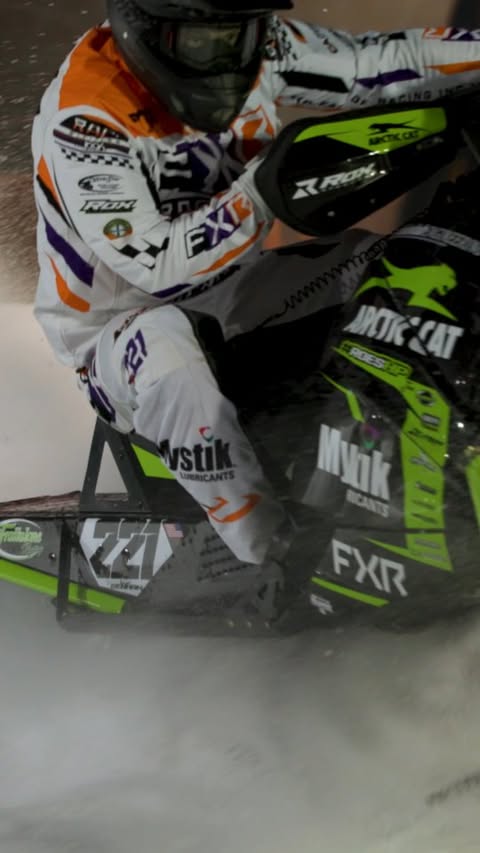 Instagram post by @snocross for AMSOIL INC. Caption reads: Ready to rumble for Day ✌️ of the Mt Zion Snocross....