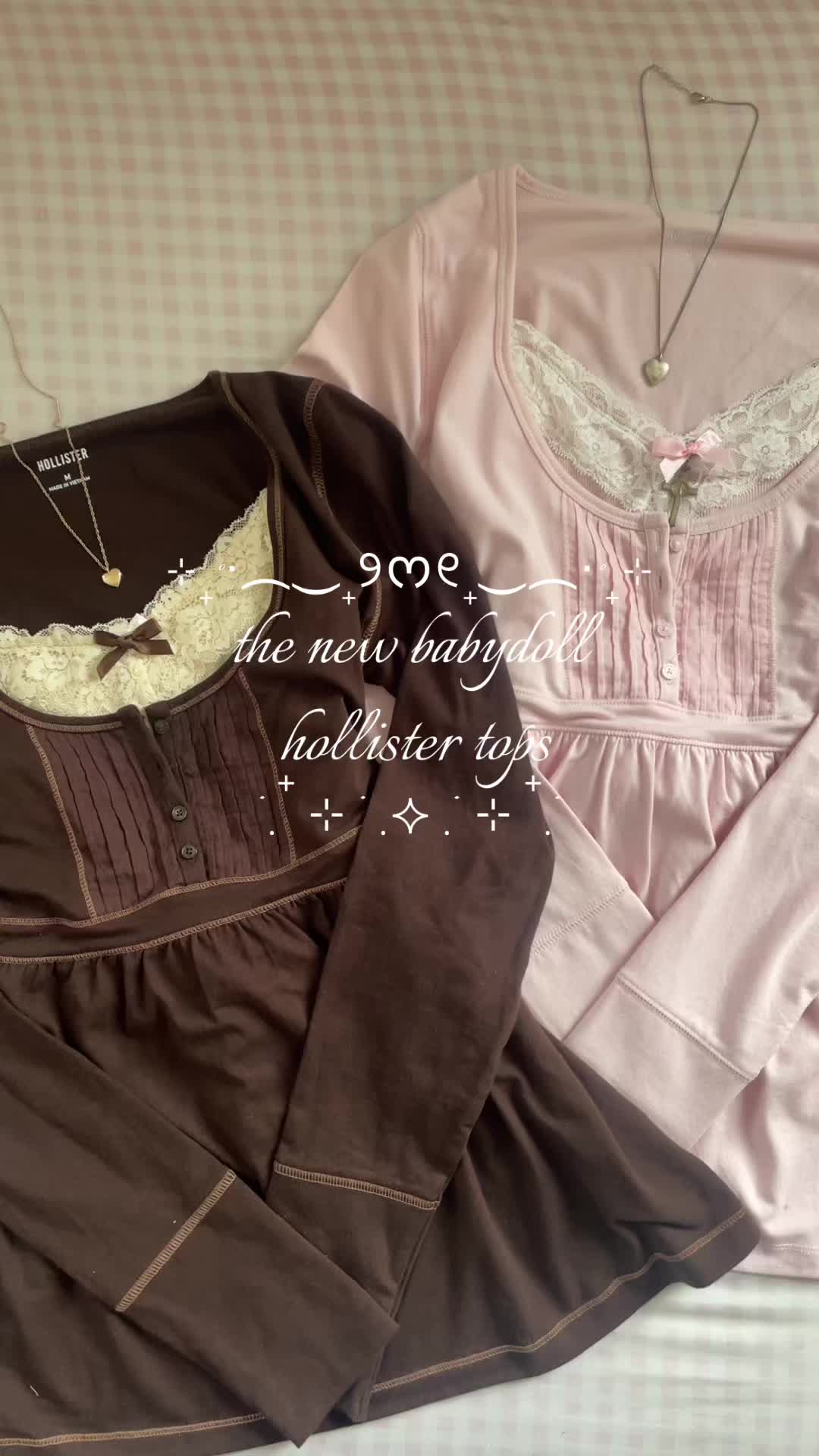 TikTok post by @ribonnedheart for hollister. Caption reads: 🦢| #hollisterpartner look how adorable these....