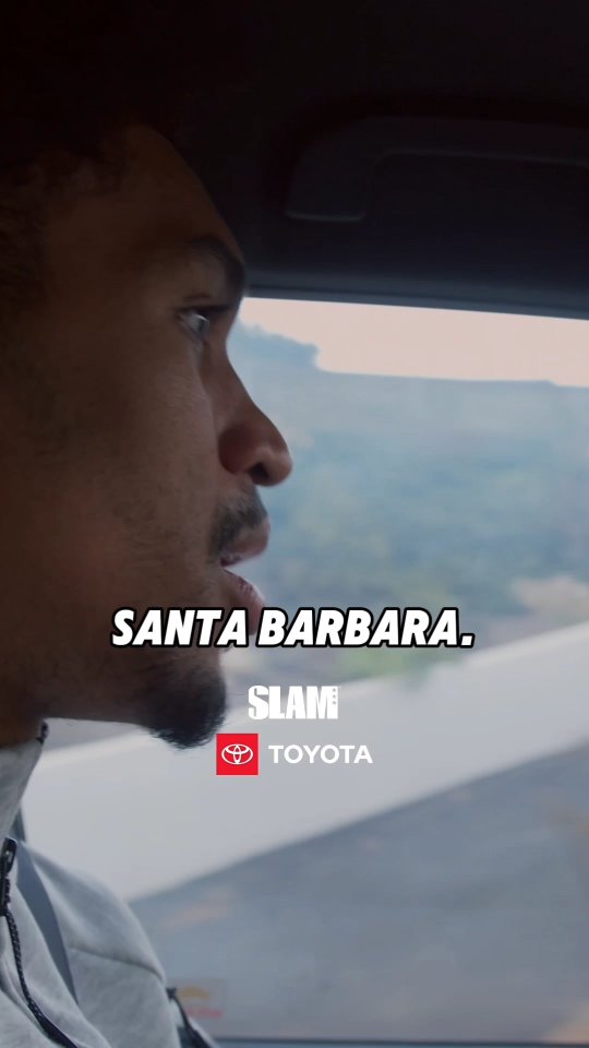 Instagram post by @slam_hs for Toyota USA. Caption reads: Good vibes and good days. New Jersey's own Dylan....