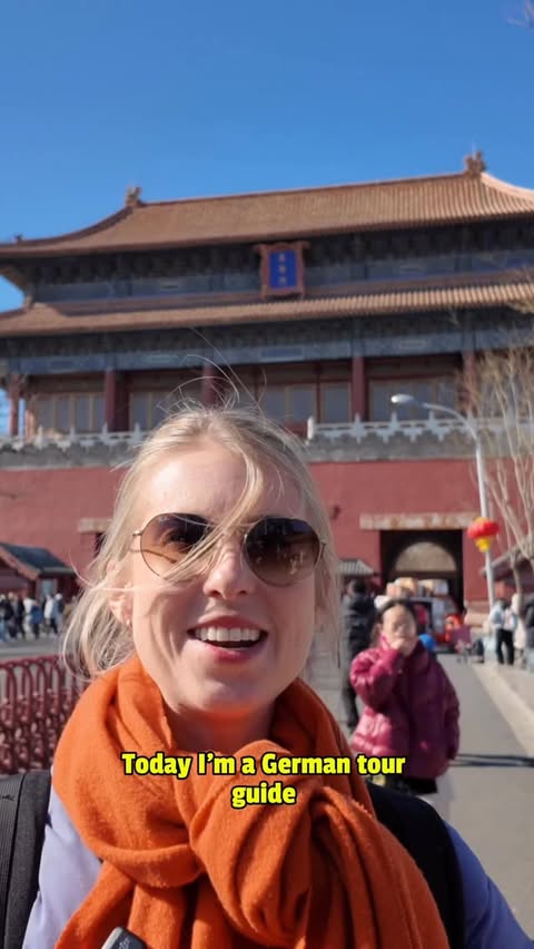 Instagram post by @blondieinchina for Rosetta Stone. Caption reads: [...] so much more natural now. Thanks....