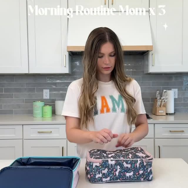 Instagram post by @kaylievarney for The Collagen. Caption reads: Mom mornings = constant chaos 😂
But at least this....