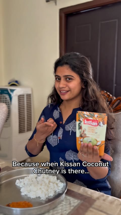 Instagram post by @thanmaii_naidu for Kissan. Caption reads: [...] chatpata twist 😋✨ #ad One spoon of Kissan....