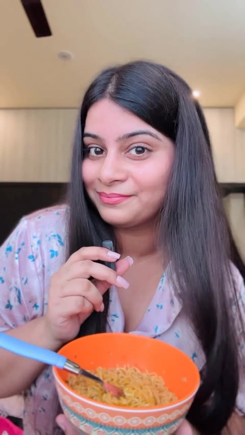 Instagram post by @__medhasingh___ for Ching's Secret. Caption reads: #AD 🌶️✨ Turning my instant noodles into a....