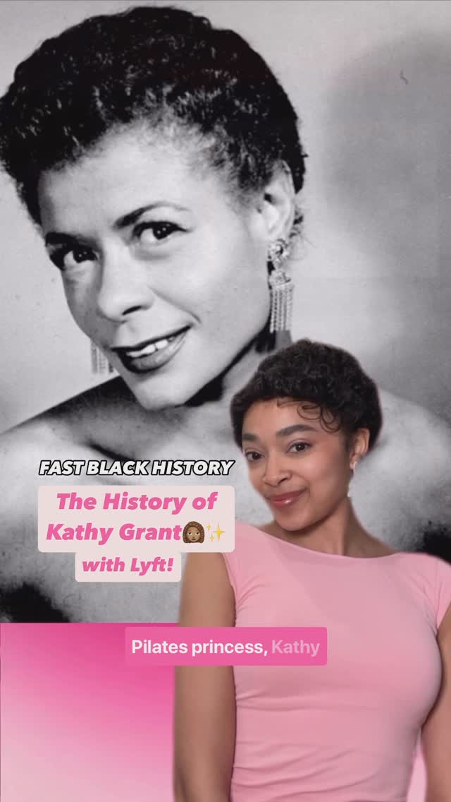 Instagram post by @taylorcassidyj for Lyft. Caption reads: The Original Pink Pilates Princess: Kathy Grant....