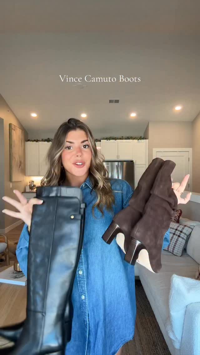 Instagram post by @madisonsvetz for Vince Camuto. Caption reads: Catch me in my @vincecamuto boots all fall!....