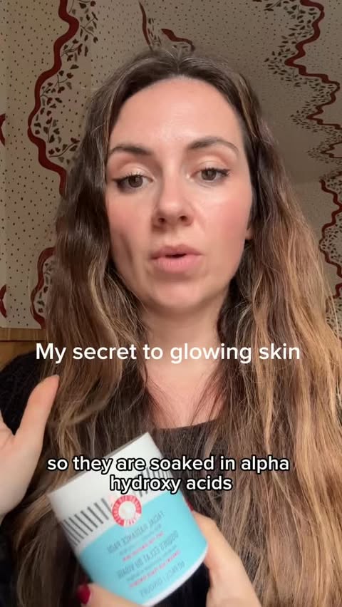 Instagram post by @hannycoates for First Aid Beauty. Caption reads: My new secret to glowing skin? @firstaidbeauty....