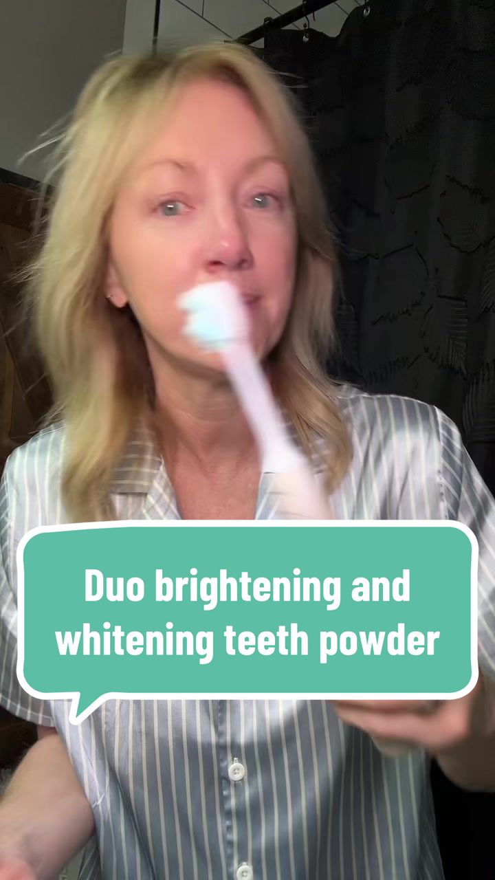 TikTok post by @enjoyinglifewithamy for PurelyWHITE DELUXE. Caption reads: Obsessed with this whitening + brightening duo....