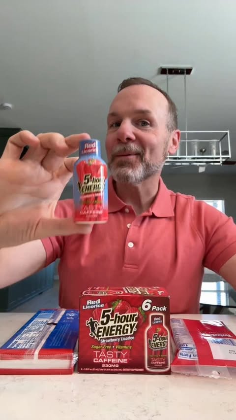 Instagram post by @anidasthefoodie for 5-hour ENERGY. Caption reads: #ad The new, limited edition @5hourenergy Red....