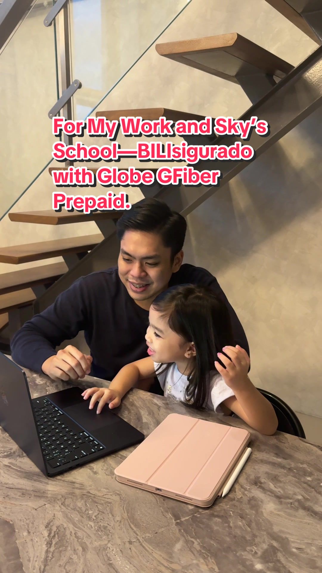 TikTok post by @tjeriah for Globe Telecom. Caption reads: [...] steady, and ready for our everyday. @Globe....