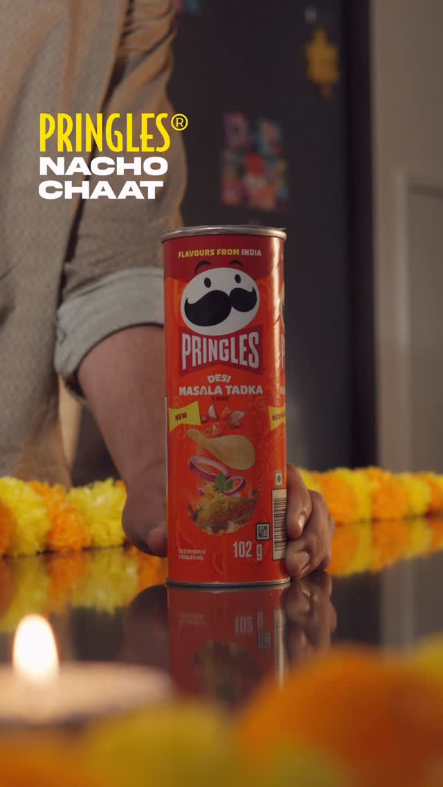 Instagram post by @_naman_gulati for Pringles. Caption reads: [...] let your crunch do the talking with....