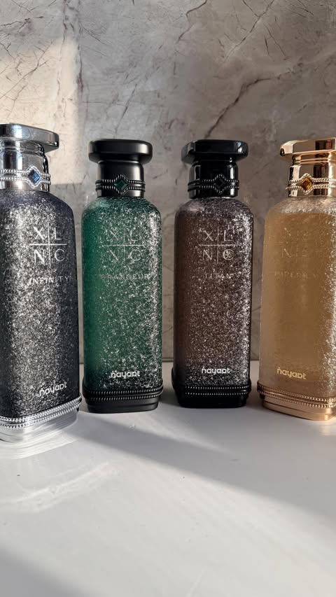 Instagram post by @my_vanity_treasures for Orientica Perfumes. Caption reads: Ad | Pr | Collab ༄ Nayaat The XLNC Collection for....