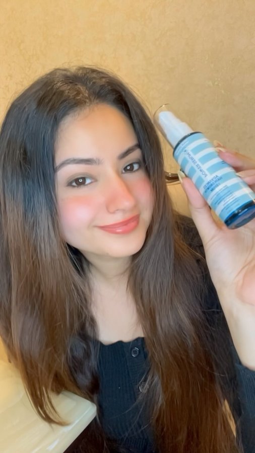 Instagram post by @baniiwaliaa for Power Gummies. Caption reads: Taking Aesthetic Nutritions Hair, Nail & Skin....