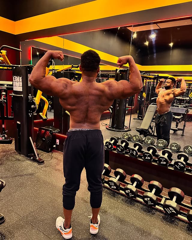 Instagram post by @relentless_attitude for ENHANCED Labs. Caption reads: [...] @storm_ifbbpro Sponsored:....