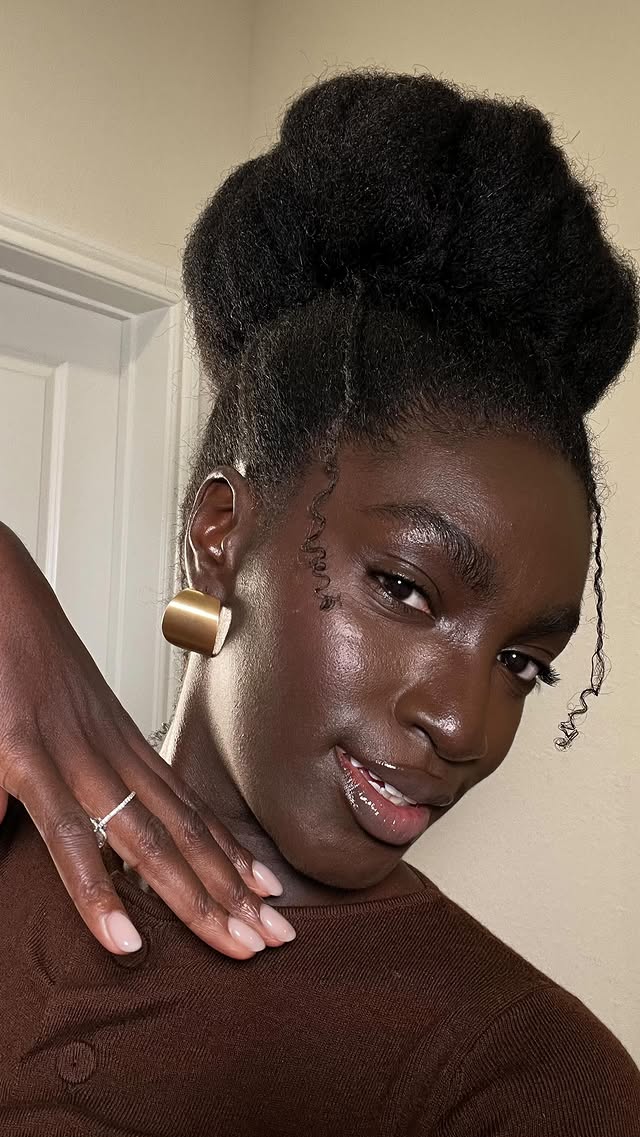 Instagram post by @anima.agyeman for Sheamoisture. Caption reads: Starting the holiday season strong with....