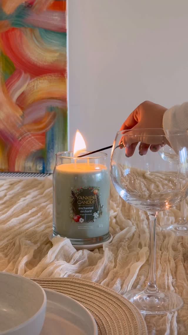 Instagram post by @elliejarrett2 for Yankee Candle. Caption reads: Ad 🕯️✨🍂 🥹 a new season means making new....